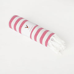 Patvy Bath Towels 240 Gsm | Light Weight Turkish Style Stripe Bath Towels For Men & Women Large Size (Rose)- Pack Of 1