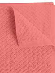 Spaces 100% Cotton Large Size Bath Towel 450 Gsm | Super Absorbent, Quick Dry, Ultra Soft Bath Towel | Dobby Solid Design (Spiced Coral)