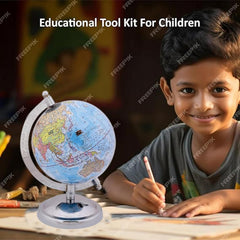 Educational World Globe 5 Inch With Metal Stand, For Kids Learning, Globe For Office Table, For Students, Boys & Girls Birthday Gift, Pack Of 1