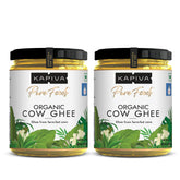 100% Natural Cow Ghee By Kapiva | Rich In Nutrients Calcium & Iron Pure Healthy Desi Cow Ghee Relieves Joint Pain | 1 Litre (500ml * 2) 33.8 Ounce | Jar Pack