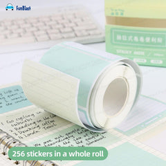 256 Pcs Sticky Notes Set With Dispenser, 8 Patterns Mini Sticky Notes For School, Home (Green)