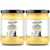 Natural Premium Desi Cow Ghee By Glamycose | High In Protein Fiber Healthy Desi Ghee For Heart Health | 1 Litre (500ml * 2) 33.8 Ounce | Box Pack