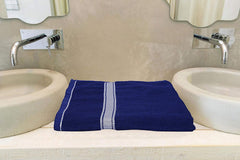Kuber Industries Polyster 3 Pieces Full Size Bath Towel 450 Gsm (Blue)