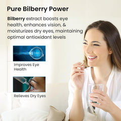 Healthvit Bilberry Extract 40mg Capsule, Eye Health Supplement For Healthy Vision, Antioxidant Rich | 60 Capsules 100gm 0.2lbs