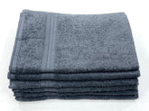 Bombay Dyeing Tulip 100% Soft Cotton Hand Towels 1200 Gsm (Dark Grey) - Set Of 6