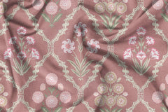 Cotton Elastic Fitted Printed Queen Size Double Bed Bedsheet With 2 Pillow Cover | 60 X 78 Inches, Pink - Soft Touch, Wrinkle Resistant, Skin Friendly