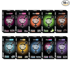Notty Boy Condom (Set Of 10) - Big Dotted, Extra Delay, Ultra Thin, Ribbed, Lubricated, Snug Fit