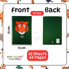 Animal-Themed Kids Notebooks As Birthday Return Gifts - Ruled 64 Pages, A5 Size, Pack Of 10