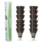 Zhenan Black Goose Feather Badminton Shuttlecocks With Great Stability And Durability | Hight Speed , Pack of 12
