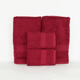 Rangoli 100% Cotton Fibre 2 Bath & 2 Hand Towel 1400 Gsm | Highly Durable & Super Absorbent Towel | Skin-Friendly & Quick Drying Luxury Towels (Maroon) - Pack Of 4