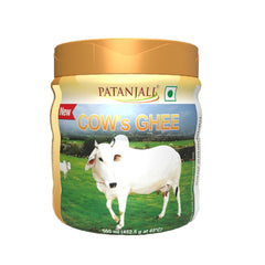 100% Natural Cow'S Ghee By Patanjali | High In Vitamins A, D & Healthy Desi Ghee For Protact Eyesights | (500ml) 16.9 Ounce | Jar Pack