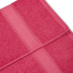 Welspun Alpha Cotton Large Bath Towel Soft & Absorbent 500 Gsm (Dobby - Bright Strawberry)