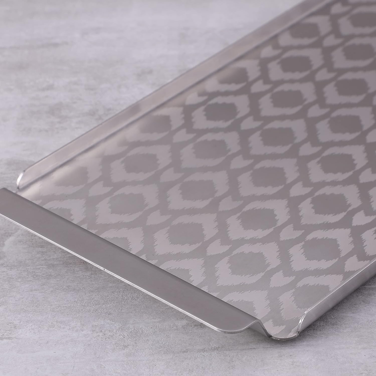 Designer Chrome Stainless Steel Tray - Multipurpose Serving Platter | Premium Serve Ware, Dinnerware & Tableware Designer Chrome Stainless Steel Tray - Multipurpose Serving Platter | Premium Serve Ware, Dinnerware & Tableware