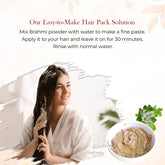 Mirintz 100% Natural Brahmi Powder Pure Bacopa Monnieri Powder Herbal Supplement, Hair Growth, Bacopa Powder Ayurvedic Support For Healthy Hair | 100gm 0.2lbs