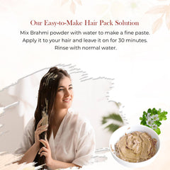 Mirintz 100% Natural Brahmi Powder Pure Bacopa Monnieri Powder Herbal Supplement, Hair Growth, Bacopa Powder Ayurvedic Support For Healthy Hair | 100gm 0.2lbs