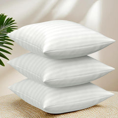 Soft Microfiber Sofa Cushions, Decorative Sofa Pillows, Plain White - 16 X 16 Inch | Pillows For Car & Couch, Perfectly Plush & Cozy Cushion For Relaxation & Back Support - Pack Of 4