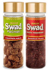 Panjon Swad Chatpata Amla & Banarasi Paan Mouth Fresheners 215gm, (110gm *2 Bottles)