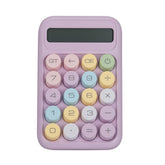 BlueTick Desktop Calculator - Big Buttons | 1 Year Warranty | Aesthetic Candy Color | Comfortable Touch | Handheld For Daily Uses (Purple)