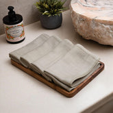 Debaans 100% Bamboo Hand Towels 800 Gsm | Buttery Soft, Ultra-Absorbent, Lightweight, Anti-Microbial, Hypoallergenic, Quick Dry Hand Towel (Set Of 4) - Olive