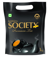 Society Premium Tea Leaf - 1 Kg Pack, 35.2 Ounce | Strong & Robust Blend Kadak Chai - Special Blend From Finest Tea Gardens Of Assam | Low Caffeine Chai Patti