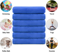 Midastra Microfiber Bath Towel 500 Gsm | Fast Drying, Extra Soft & Absorbent, Perfect For Home, Gym, Travel Bath Towel (Blue)