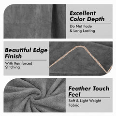 Urbanleaf Microfiber Large Bath Towel Quick Dry Super Absorbent Bath Towel For Men & Women | Towel For Bath, Travel, Gym, Beach, Pool & Yoga (Grey)