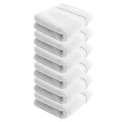 100% Cotton Hand Towels 1200 Gsm | Super Soft, Absorbent, Quick Dry Hand Towels (White) - Pack Of 6