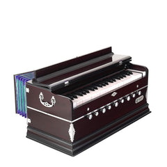 Musical Instrument Harmonium With Padded Bag - 9 Stopper, Two Reeds (Bass- Male), 42 Keys, Right Coupler, Multi Fold Bellow