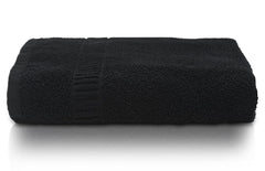 Kuber Industries Cotton Bath Towels 500 Gsm | Super Soft, Fluffy & Absorbent, Cotton Bath Towel Perfect For Daily Use - Black (Pack Of 1)