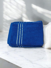 100% Cotton Hand Towel 800 Gsm | Ultra Absorbent & Anti-Bacterial Super Soft Gym & Workout Towels (Blue) - 4 Piece