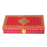 Fancy Shagun Cash Box Or Gaddi Box For Gifting Money On Wedding, New Born Baby, Ring Ceremony Pattern1pc, Material - Wood, Colour - Red