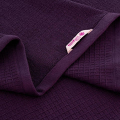 Casa Copenhagen Egyptian Cotton Waffle Large Bath Towel 500 Gsm (Dark Purple)