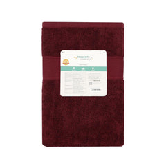 Trident 100% Cotton Bath Towels Large Size Soft & Absorbent 450 Gsm | Urban Comfort (Wine Red)