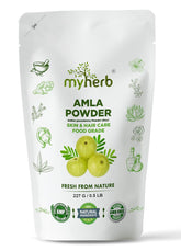 Myherb 100% Natural Organic Amla Indian Gooseberry Powder (Dry), For Skin & Hair Care Food Grade, For Men & Women | 227gm 0.5lbs