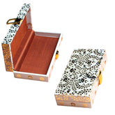 Peshkari Wooden Printed Cash Box Versatile For Shagun, Gifting, Gaddi, & Jewellery, Ideal For Shagun Envelopes, Wedding Gifts, & Special Occasions, Colour - Gold & White