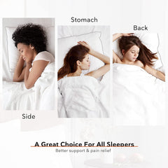 Microfiber Soft White Pillows For Sleeping, Size - 16 X 24 Inch | Bed Pillow, Neck Support, Premium Sleeping Pillow | Durable Construction For Long-Lasting Use - Set Of 4