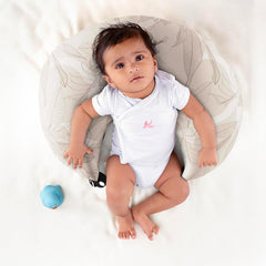 Feeding Pillow For New Born Baby, 5 In 1 Multipurpose Use, Nursing Pillow, Light Brown | For Breastfeeding With Cotton Removable Cover | Stay-Put Support For Every Position, Easy To Clean