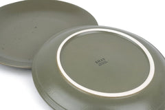 Ceramic Dinner Plates Set Of 6 Pieces, Olive | Ceramic Plates Set With Matte Finish - Premium Stoneware Dinner Plates | Ceramic Olive Dinner Plates - Microwave Safe & Chip Resistant