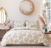 1 Single Glace Cotton Flat Bedsheet With 1 Pillow Cover & Single Comforter - 60 X 90 Inches, Cream | Soft & Durable For Everyday Use - All Season Comfort