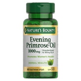 Nature's Bounty Evening Primrose Oil 1000mg Promotes Women's Health In Premenstrual Syndrome, Rich, Natural Source Of Gamma - Linolenic Acid | 60 Softgels 100gm 0.2lbs