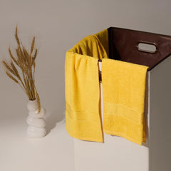 Kopa By Bianca 100% Cotton Soft Terry Towel Bath Towel L D`Ross 900 Gsm | Super Absorbent, Lightweight, Odour Free Bath Towel (Yellow) - 2 Pcs