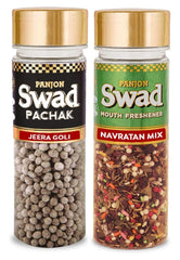 Panjon Swad Jeera Goli & Navaratan Mix Pachak Mouth Fresheners 280gm, (140gm *2 Bottles)