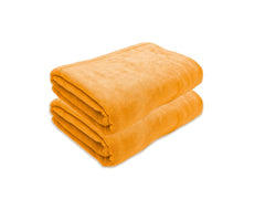 Black Gold The Finer Touch Oversized Microfiber Bath Towel 1300 Gsm | Soft Quick-Dry Microfiber Towel For Men & Women (Yellow)- Pack Of 2