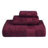Trident Soft Comfort Air Rich Bath Towels 500 Gsm | 100% Cotton Towel, Super Soft, Highly Absorbent 3 Pieces (Red Wine)