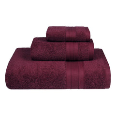 Trident Soft Comfort Air Rich Bath Towels 500 Gsm | 100% Cotton Towel, Super Soft, Highly Absorbent 3 Pieces (Red Wine)