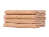 Rushant 100% Combed Cotton Hand Towels 600 Gsm | Ultra Soft, Quick Dry & Super Absorbent For Home, Gym & Travel (Beige) - Set Of 4