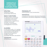 Coskira Calculator 10 Digit, Large Screen LCD Display, For School Business Ergonomic Mechanical Calculators With Large Round Keycap Desktop Calculator Large Button
