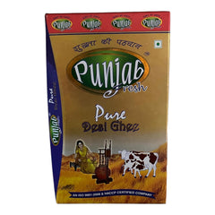 Natural Pure Cow Desi Ghee By Punjab Fresh | Rich In Vitamins A, E Healthy Desi Ghee Helps Improving Digestive System | (1 Litr) 33.8 Ounce | Box Pack