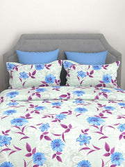 100% Cotton Queen Size Bedsheet For Double Bed With 2 Pillow Covers - 90x100 Inches, Sea Green | Ideal For Daily Use & Gifting Bedsheet