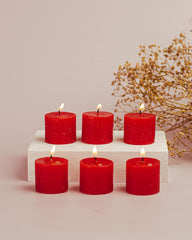 RASBERRY RED VOTIVE CANDLES | SET OF 12 | BEST USE FOR VALENTINNE WEEK CANDLES